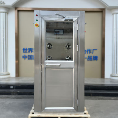 Douche d'air à trois portes en acier inoxydable salle blanche douche d'air fournisseur salle blanche de douche d'air