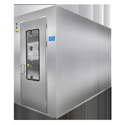 Salle blanche modulaire sans poussière Salle de douche à air avec double soufflage et temps de douche à air réglable