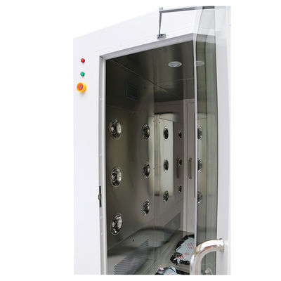 Salle de douche à air AC220V/3P/50Hz avec vitesse du vent de 13-25 M/S et acier enduit de poudre/SUS304 pour la purification médicale pharmaceutique