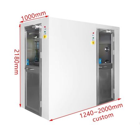Salle de douche à 360° avec filtrage HEPA et acier inoxydable 304
