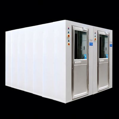Salle de douche à air propre personnalisée avec chronomètre réglable 0-99s et angle de débit d'air à 360 ° en plaque d'acier recouverte de poudre SUS304 /