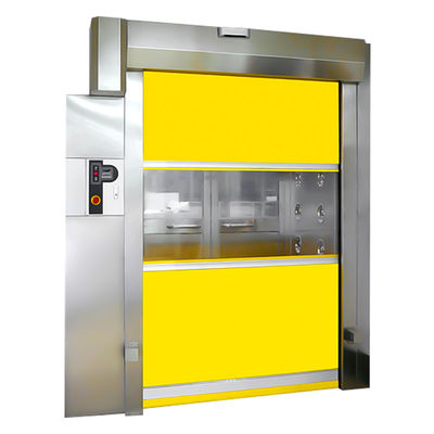 Porte à rouleaux anti-explosion en acier inoxydable avec yeux électriques de sécurité et revêtement en PVC à double face français