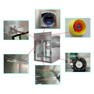 Boîte de passage pour salle blanche personnalisée avec dépoussiérage et connexion transparente pour le contrôle de la contamination
