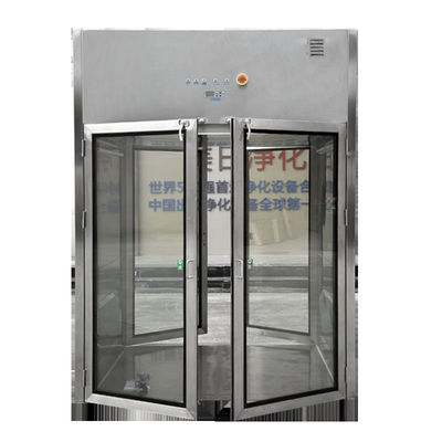 Boîte de passe de salle blanche à porte double pour laboratoire Hepa adopte H14 Boîte de passe de douche à air