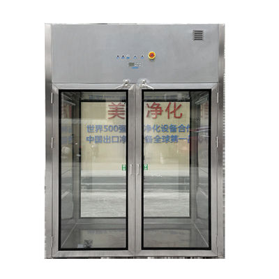 boîte de passe à porte double accès à l'air douche boîte de passe pour l'industrie de transformation des aliments a conduit usines d'électronique