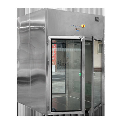 boîte de passe à porte double accès à l'air douche boîte de passe pour l'industrie de transformation des aliments a conduit usines d'électronique