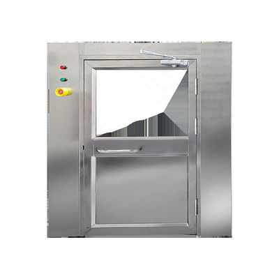 Boîte d'entrée de salle blanche en acier inoxydable 304 avec conception de porte large et plate et système d'interverrouillage mécanique pour l'utilisation en laboratoire et en pharmacie
