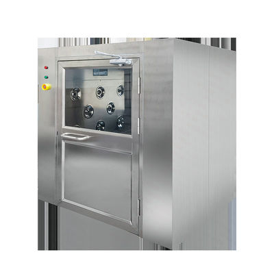 Boîte d'entrée de salle blanche en acier inoxydable 304 avec conception de porte large et plate et système d'interverrouillage mécanique pour l'utilisation en laboratoire et en pharmacie