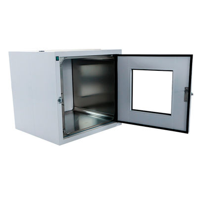 Boîte de passage de salle blanche statique de laboratoire personnalisée avec traitement d'arc interne et connexion transparente