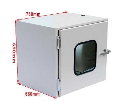 Boîte de passage de salle blanche statique de laboratoire personnalisée avec traitement d'arc interne et connexion transparente