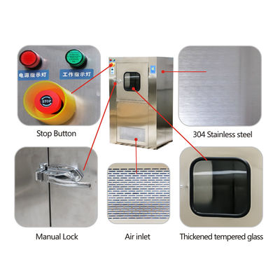 Boîte de débit laminaire en acier inoxydable avec verrouillage à commande manuelle et connexion transparente pour salles blanches