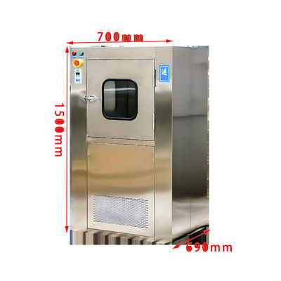 Boîte de débit laminaire en acier inoxydable avec verrouillage à commande manuelle et connexion transparente pour salles blanches