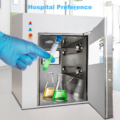 Boîte de passage UV à flux laminaire en acier inoxydable personnalisable pour les applications de salle blanche