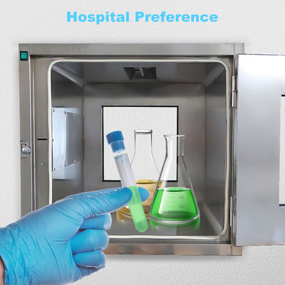 Boîte de passage en acier inoxydable à verrouillage électronique certifié GMP pour fenêtre de transfert de salle blanche