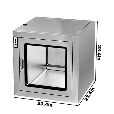 Boîte de passage en acier inoxydable à verrouillage électronique certifié GMP pour fenêtre de transfert de salle blanche