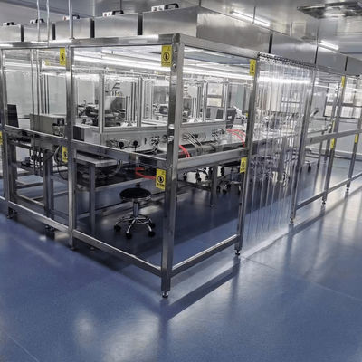 Système de salle blanche modulaire portable avec portes en verre et conception personnalisable pour les industries médicale et alimentaire