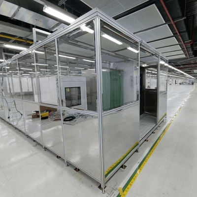 Salle blanche modulaire certifiée GMP de classe 100-10000 Salle libre de poussière portable personnalisable pour une utilisation industrielle