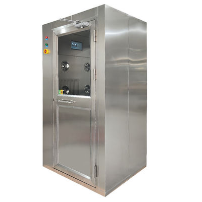 SS 201 Salle de douche à air souffleurs à un côté 380V 220V avec porte pivotante