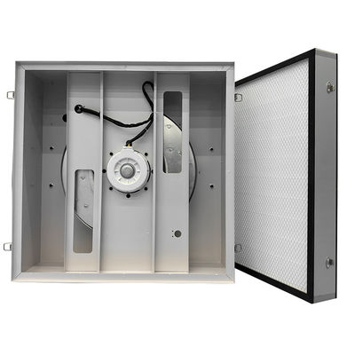 Unité de filtration de ventilateur en plaque de zinc aluminisée avec vitesse de l'air HEPA 0,45-0,75 m/s et garantie de 2 ans pour les équipements de salle blanche