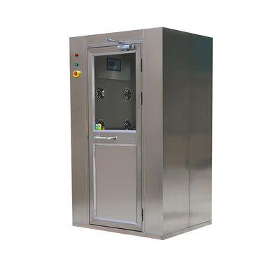 Douche d'air ISO 14644 304 en acier inoxydable et double jet Conception compacte pour une seule personne