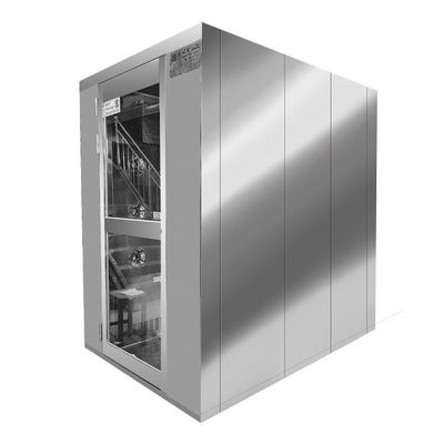 Douche d'air pour deux personnes avec construction en acier inoxydable 304, résistant à la corrosion et conception pharmaceutique certifiée ISO
