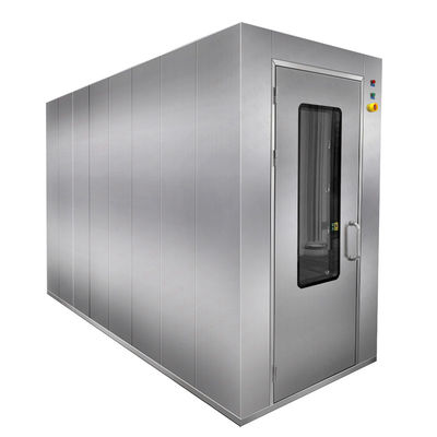 Douche d'air en acier inoxydable 304 avec double flux d'air conçu pour la décontamination des salles blanches 1240x2000x2100mm