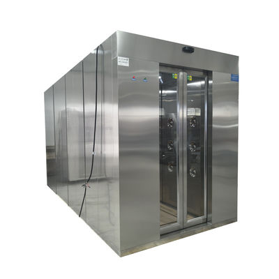 Douche à air GMP Pharma avec construction en acier inoxydable 304, douche double face et contrôle par micro-ordinateur