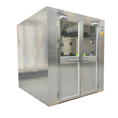 Douche d'air de chargement en acier inoxydable 304 1950 x 2000 x 2180 mm certifié FDA double porte