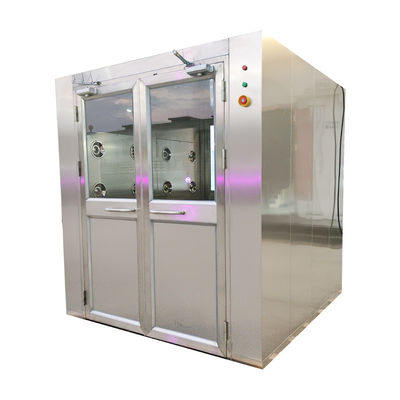 Douche d'air de chargement en acier inoxydable 304 1950 x 2000 x 2180 mm certifié FDA double porte
