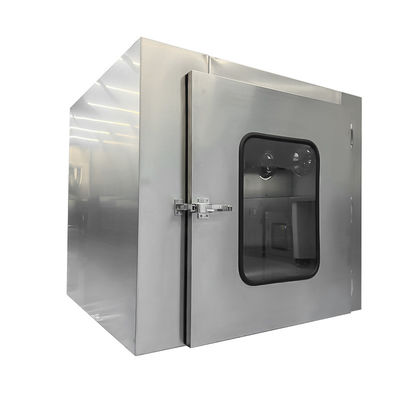 Boîte de passage en acier inoxydable 304 conforme aux BPF avec verrouillage mécanique et stérilisation UV-C pour le contrôle de la contamination des salles blanches
