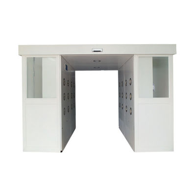 Produits industriels Douche d'air avec portes coulissantes automatiques Ventilateur 1500W, filtre HEPA de 0,3 μm Transfert sans poussière