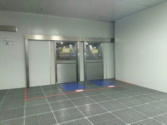 Produits industriels Douche à air avec portes coulissantes automatiques, ventilateur de 1500W et filtre HEPA pour le transfert sans poussière