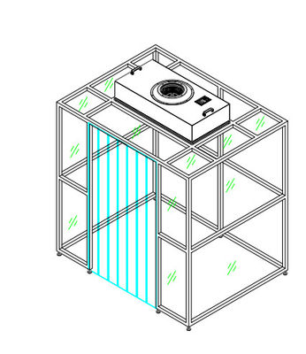 Cabine de salle blanche de classe 5 ISO avec construction en aluminium antistatique et contrôle réglable du débit d'air