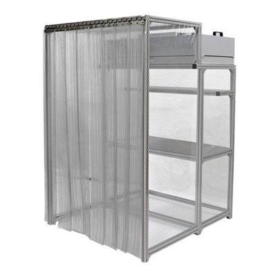 Cabine de salle blanche de classe 5 ISO avec construction en aluminium antistatique et contrôle réglable du débit d'air