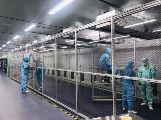Réservoir de salle blanche personnalisé avec cadre en acier inoxydable 304, conformité ISO classe 5 et filtration HEPA 34 × FFU