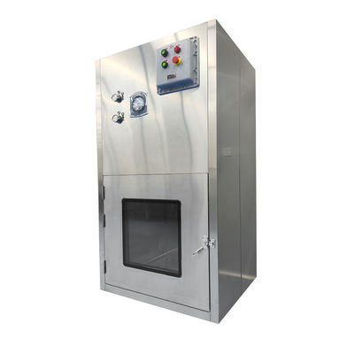 Fenêtre de transfert à flux laminaire antidéflagrant conforme ATEX avec flux d'air ISO classe 5 et construction en acier inoxydable 304 pour un passage sécurisé GMP Pharma