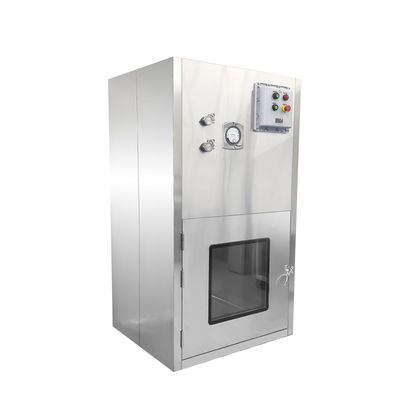 Fenêtre de transfert à flux laminaire antidéflagrant conforme ATEX avec flux d'air ISO classe 5 et construction en acier inoxydable 304 pour un passage sécurisé GMP Pharma