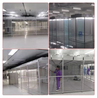 Salle blanche ISO5 ~ ISO9 personnalisée avec alimentation en air frais de 10 % à 30 % et température contrôlée pour les environnements stériles