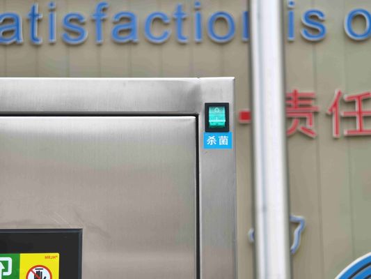 Boîte de passage à trois couches mécaniquement verrouillée ultra-sûre avec stérilisation UV