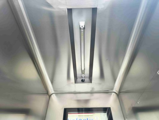 Boîte de passage à trois couches mécaniquement verrouillée avec stérilisation UV et construction en acier inoxydable 304