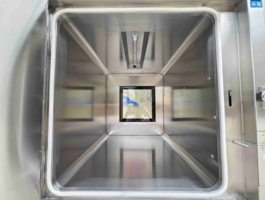 Boîte de passage à trois couches mécaniquement verrouillée avec stérilisation UV et construction en acier inoxydable 304