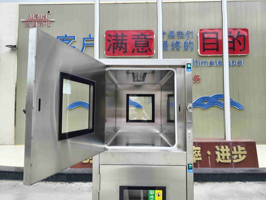 Boîte de passage à trois couches mécaniquement verrouillée ultra-sûre avec stérilisation UV