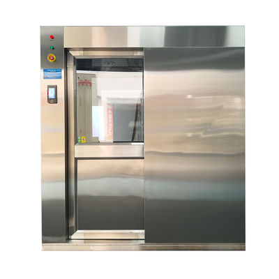 Douche à air avec porte coulissante intelligente avec reconnaissance faciale.