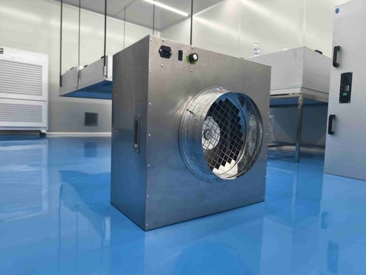 Unité de filtration de ventilateur à aspiration inverse avec port de bride et filtration à haut rendement pour salles blanches