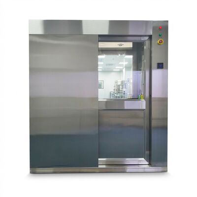 Douche d'air à porte coulissante intelligente avec reconnaissance faciale et construction en acier inoxydable pour la décontamination du personnel