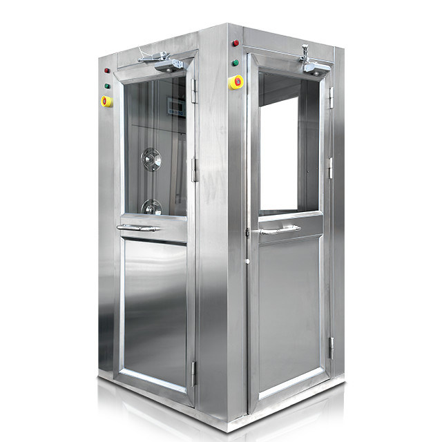 Chambre propre à trois portes en acier inoxydable 304 à débit d'air vertical