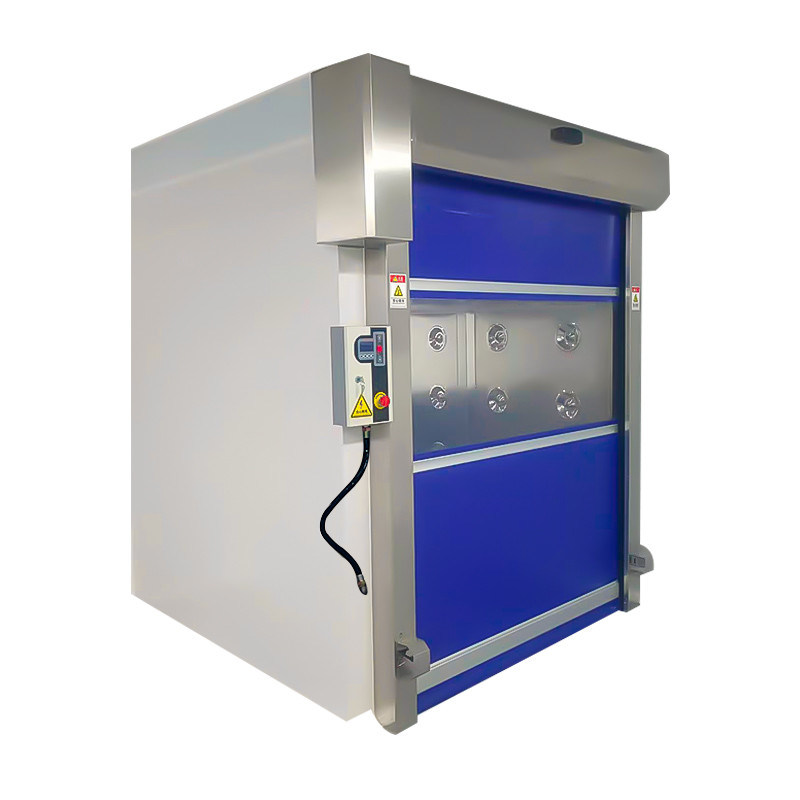 Salle de douche à air entièrement automatique en acier inoxydable 304 avec vitesse de l'air de 25 à 28 M/S et temps de douche réglable de 0 à 99 s