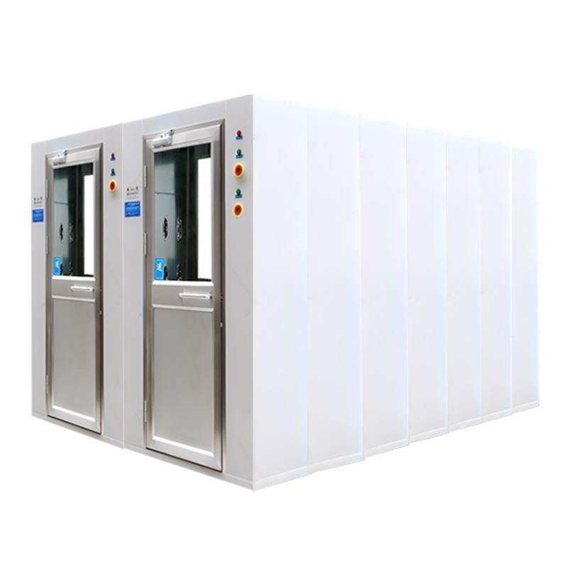 Salle blanche modulaire sans poussière Salle de douche à air avec double soufflage et temps de douche à air réglable
