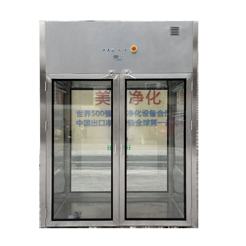 boîte de passe à porte double accès à l'air douche boîte de passe pour l'industrie de transformation des aliments a conduit usines d'électronique