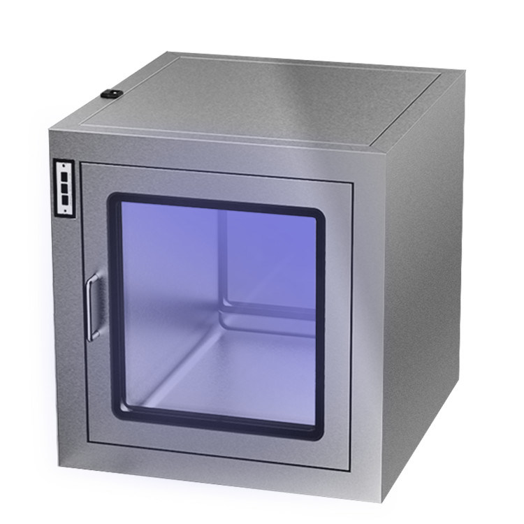 Boîte de passage en acier inoxydable à verrouillage électronique certifié GMP pour fenêtre de transfert de salle blanche